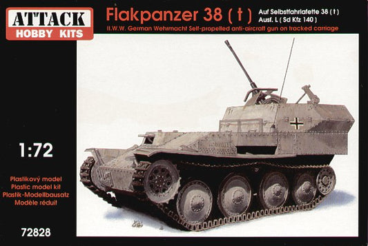 Attack Kits 72828 1:72 Flakpanzer 38(t) Auf Selbstfahrlafette 38(t) Ausf.L Sd.Kfz.140