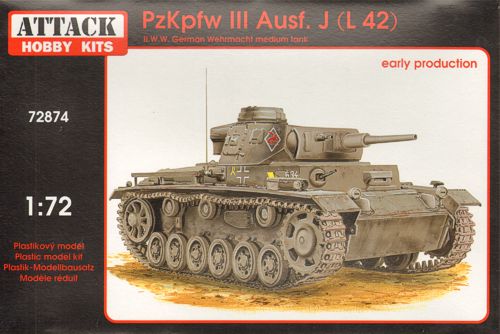 Attack Kits 72874 1:72 Pz.Kpfw.III Ausf.J./ L42 Early Production