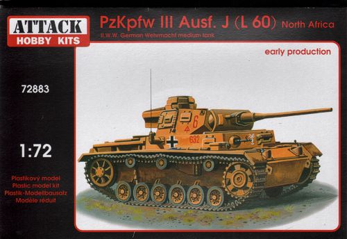 Attack Kits 72883 1:72 Pz.Kpfw.III Ausf.J (L 60) North Africa Early Production