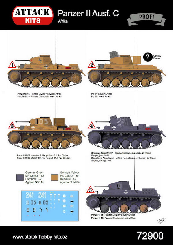 Attack Kits 72900 1:72 Pz.Kpfw.II Ausf.C Africa