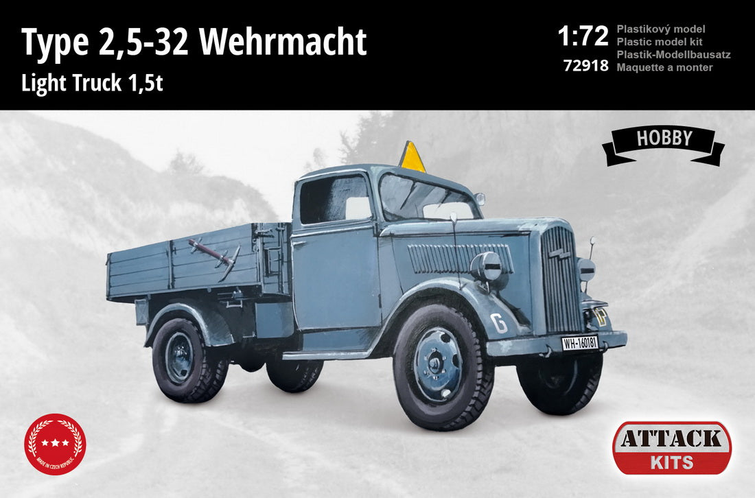 Attack Kits 72918 1:72 Opel Blitz (Type 2,5-32) Wehrmacht 1,5t Light Truck