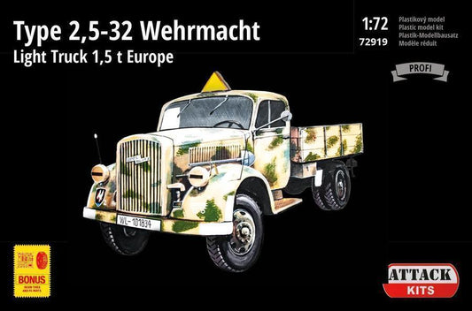 Attack Kits 72919 1:72 Type 2,5-32 Wehrmacht 1,5t Light Truck - Europe