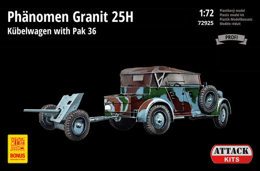 Attack Kits 72925 1:72 Phanomen Granit 25H Kubelwagen with PaK 36