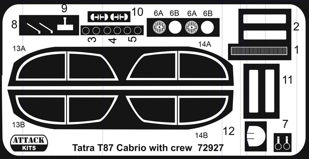 Attack Kits 72927 1:72 Tatra 87 Cabrio with Crew