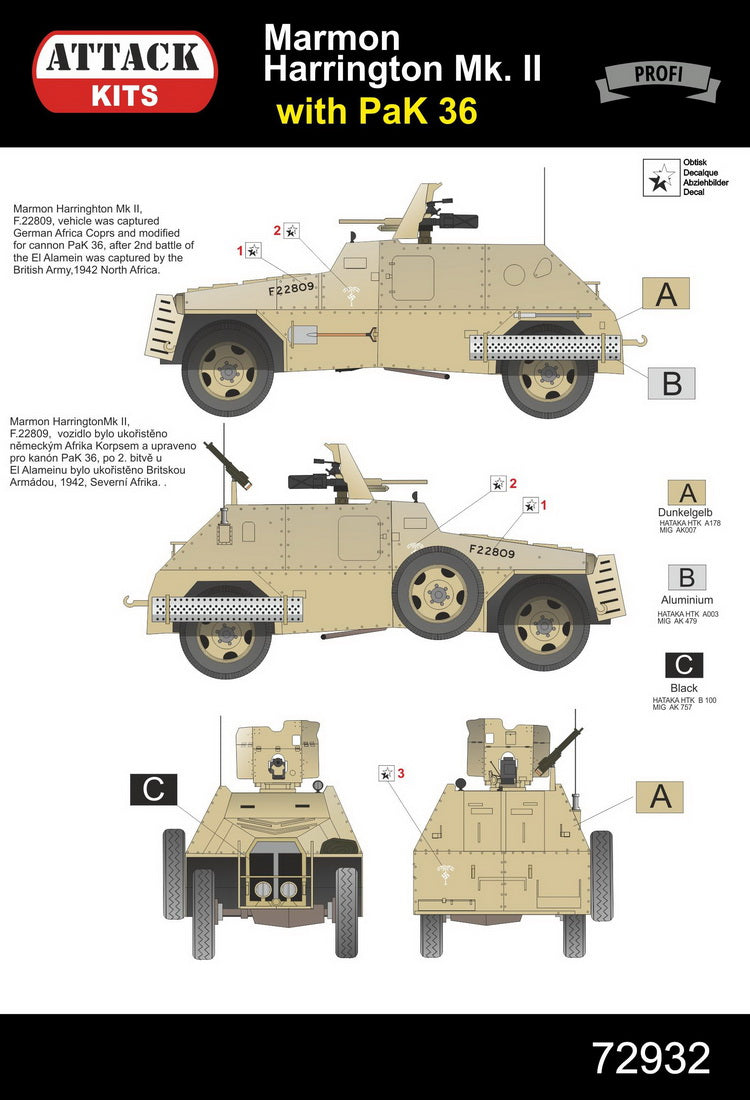 Attack Kits 72932 1:72 Marmon-Herrington Mk.II with PaK 36