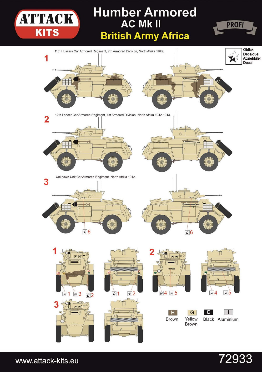 Attack Kits 72933 1:72 Humber Armoured Car Mk.II British Army