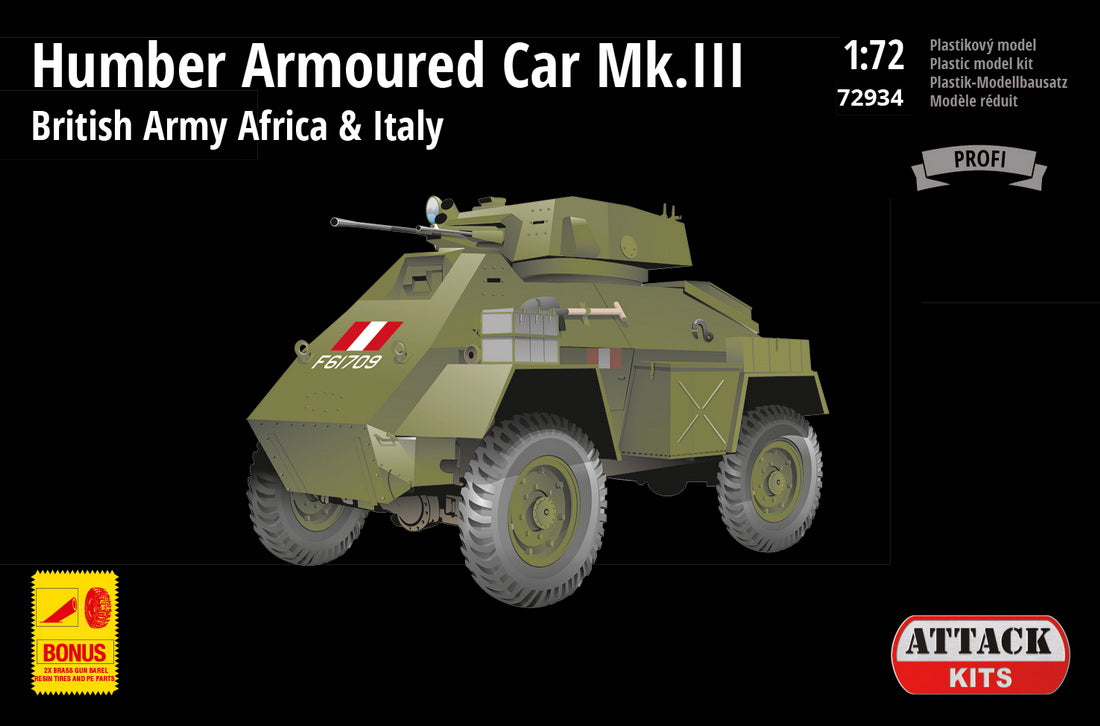 Attack Kits 72934 1:72 Humber Armoured Car Mk.III British Army in Africa & Italy