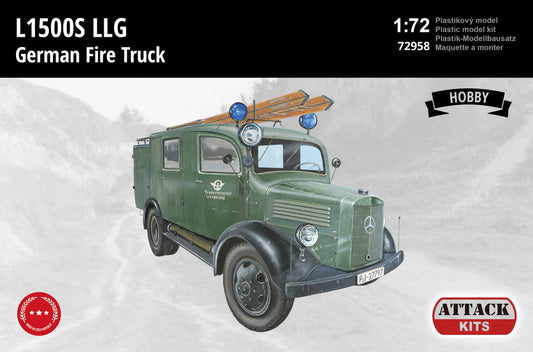 Attack Kits 72958 1:72 M.B. L1500S LLG German Fire Truck (Hobby Line)