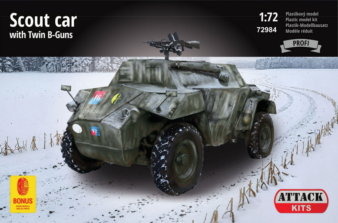 Attack Kits 72984 1:72 Humber SC with twin Bren Guns. Profi Line, includes 3D printed parts (wheels, MG)