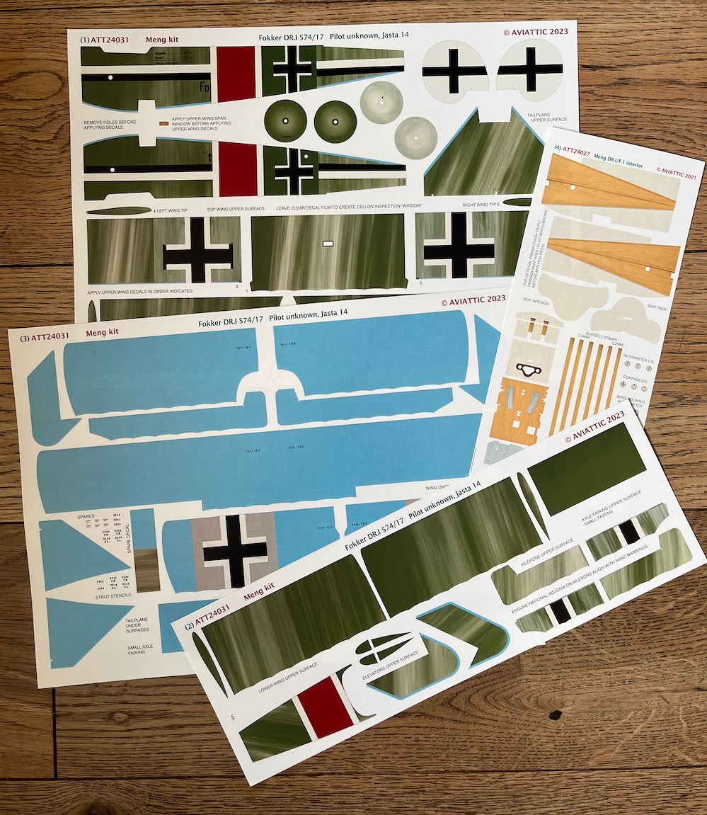 Aviattic ATT24031 1:24 (Meng) Fokker DR.I 574/17 Pilot , Jasta 14