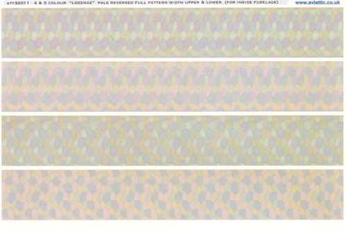 Aviattic ATT32011 1:32 4 & 5 colour 'lozenge' pale reversed full pattern width upper & lower (for inside fuselage)