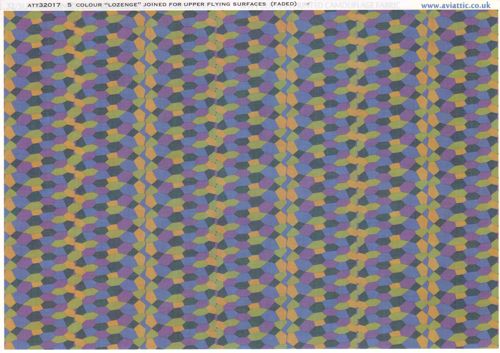 Aviattic ATT32017 1:32 5 colour 'lozenge' joined for upper flying surfaces (faded)