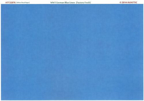 Aviattic ATT32076 1:32 WWI German blue linen (factory fresh) (printed on white decal paper)
