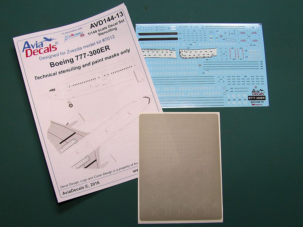 Avia Decals 144-013 1:144 Boeing 777-300ER Full Stencil