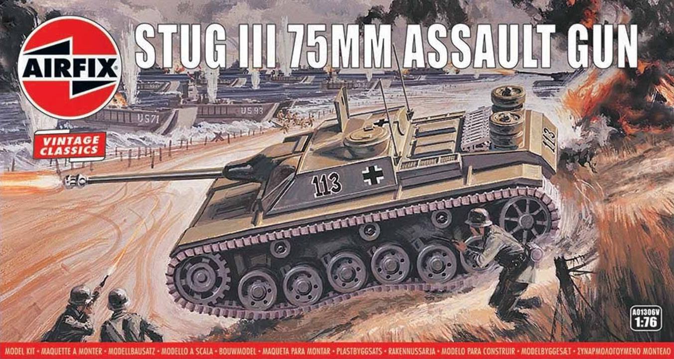 Airfix A01306V 1:76 Sturmgeschutz/StuG.III Ausf.G 75mm Assault Gun Vintage Classic Series