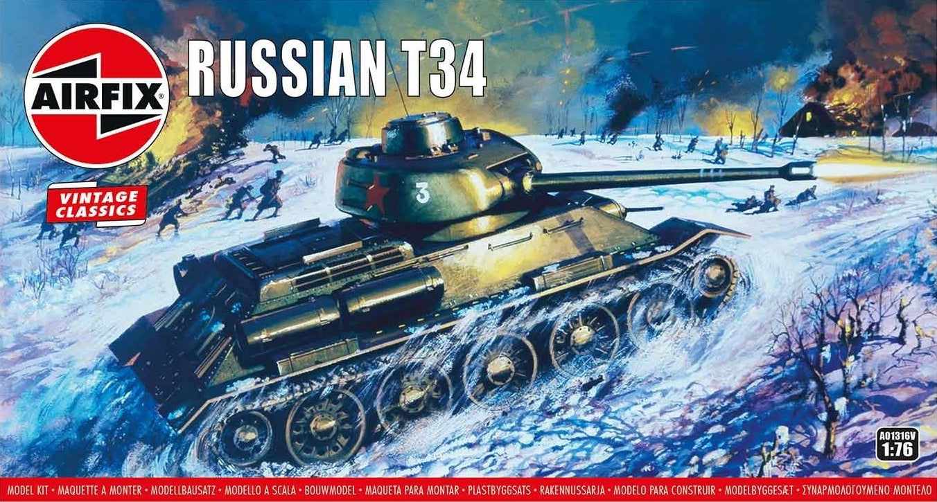 Airfix A01316V 1:76 Soviet T-34 Tank Vintage Classic Series