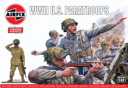 Airfix A02711V 1:32 U.S. Paratroops (WWII) Vintage Classic Series