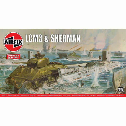 Airfix A03301V 1:76 LCM-3 Landing Craft & Mk.II Sherman Vintage Classic Series