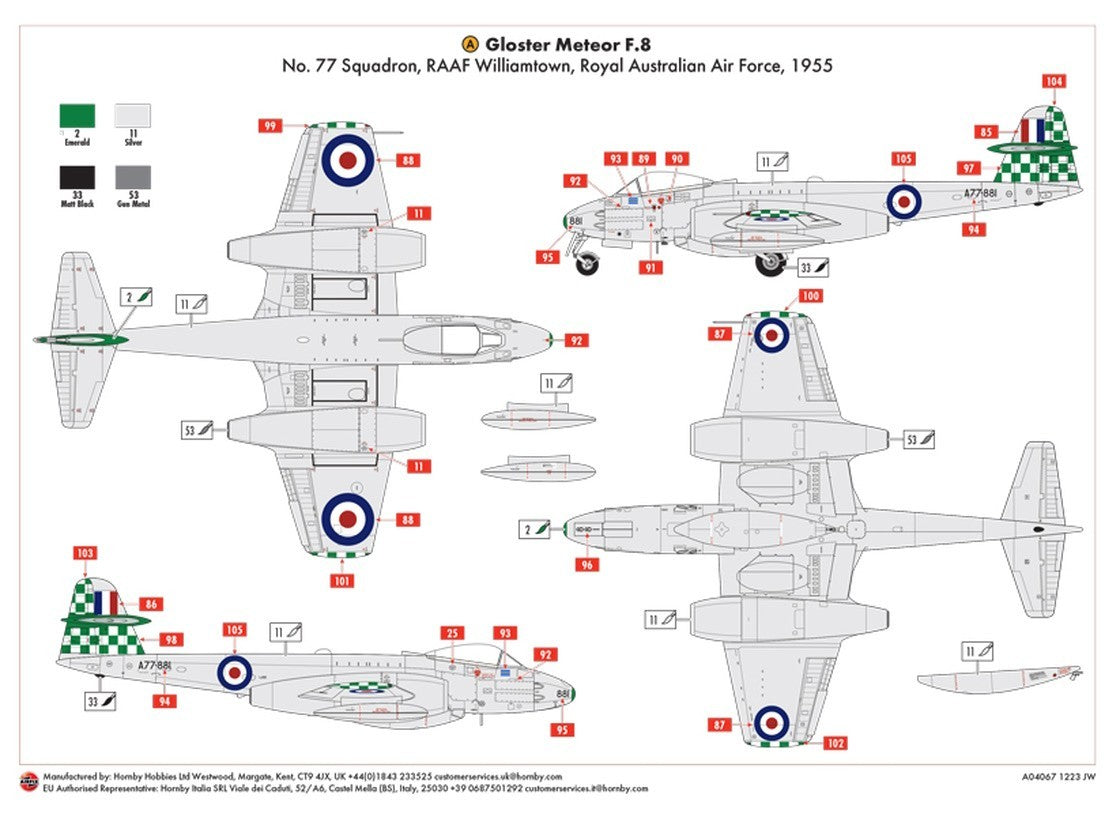 Airfix 04067 1:72 Gloster Meteor F.8/FR.9