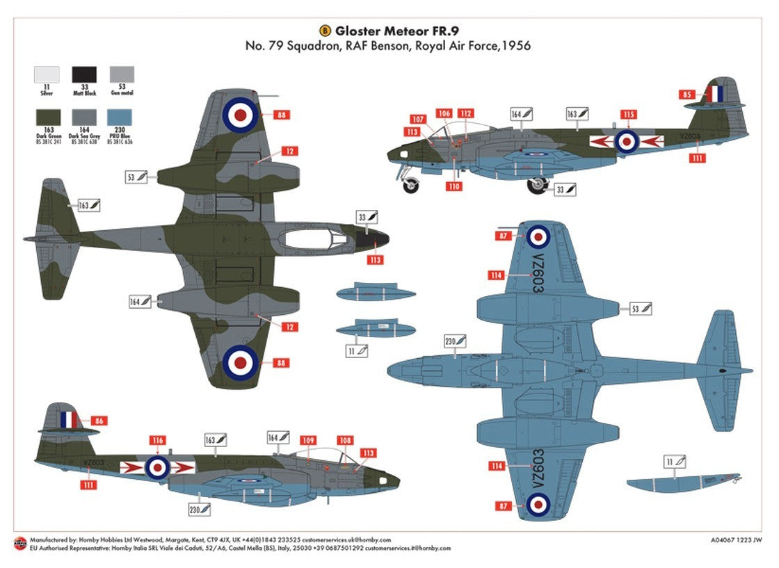 Airfix 04067 1:72 Gloster Meteor F.8/FR.9