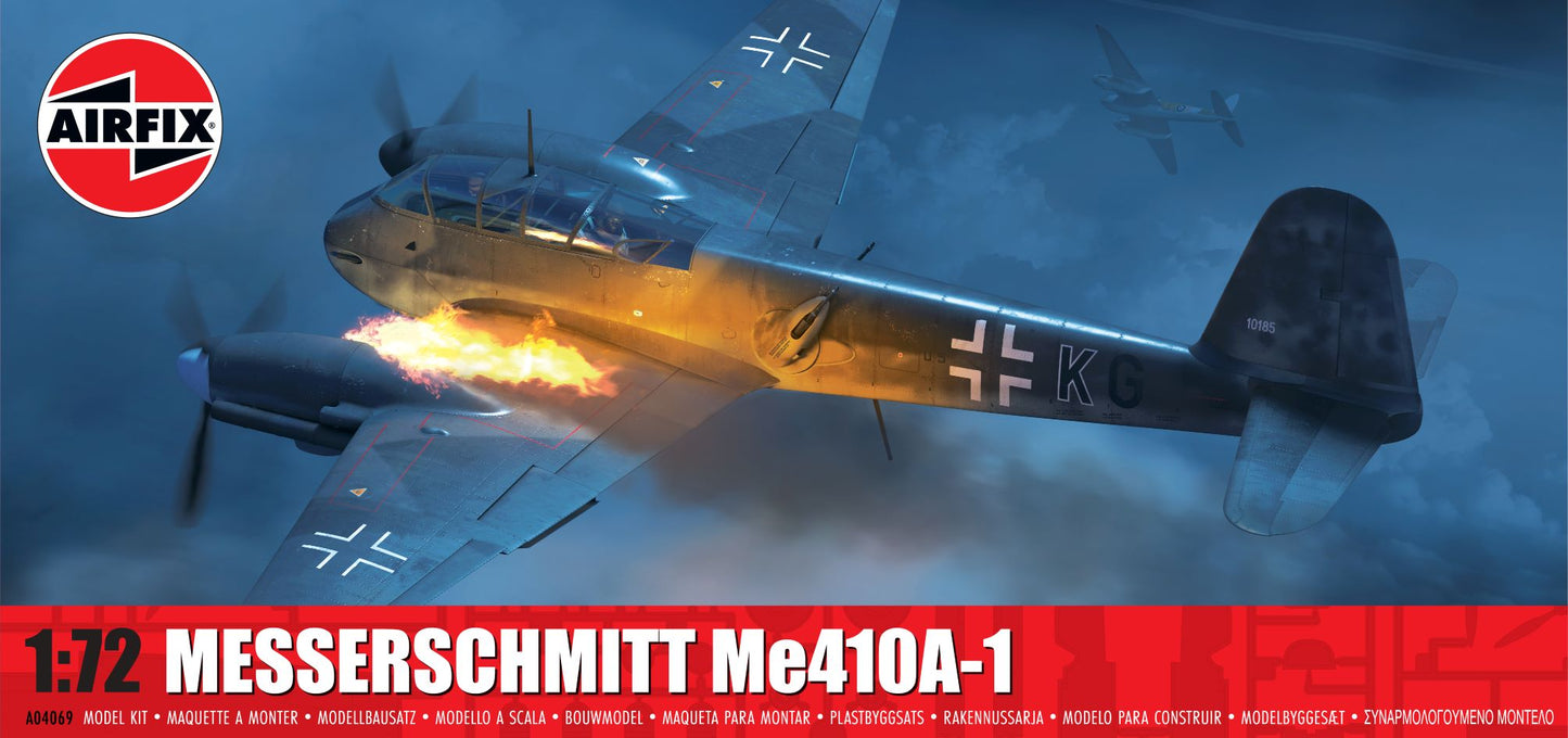 Airfix A04069 1:72 Messerschmitt Me-410A-1 with a new nose armament parts and ordnance