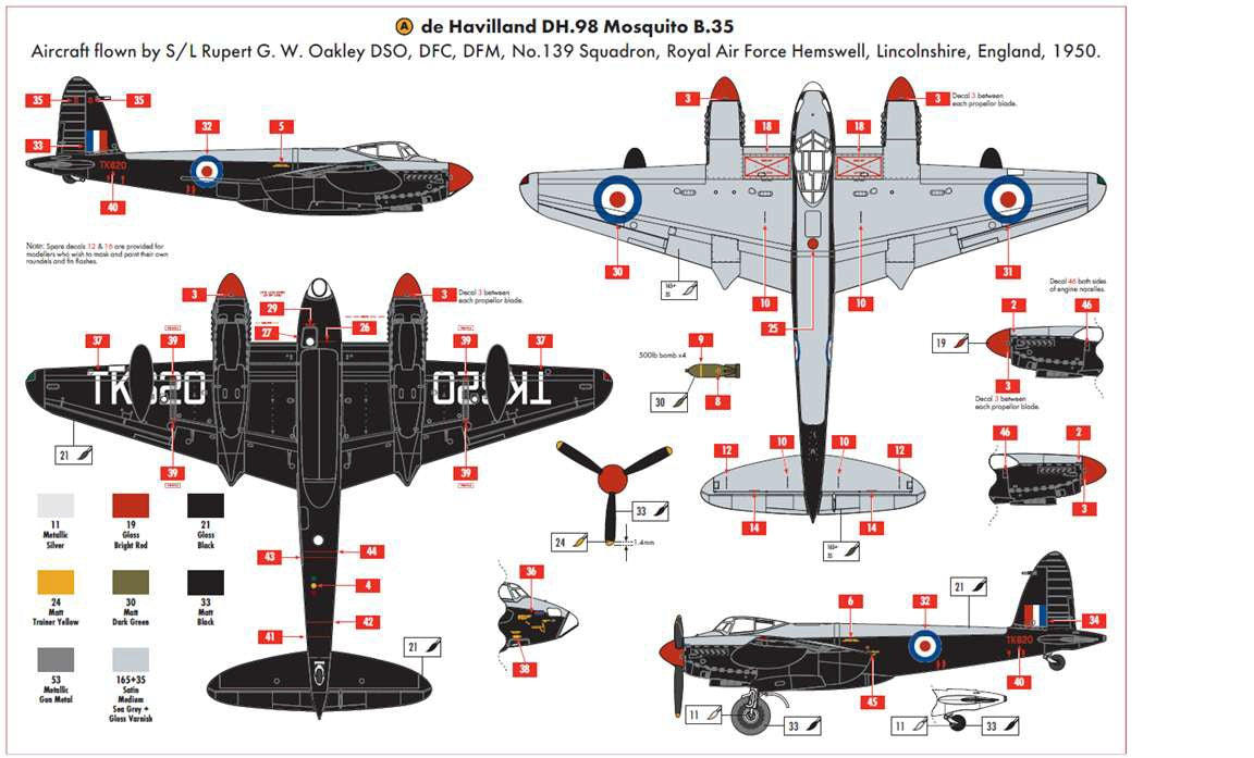 Airfix A04070 1:72 de Havilland Mosquito B.XVI/B.35/TT.35