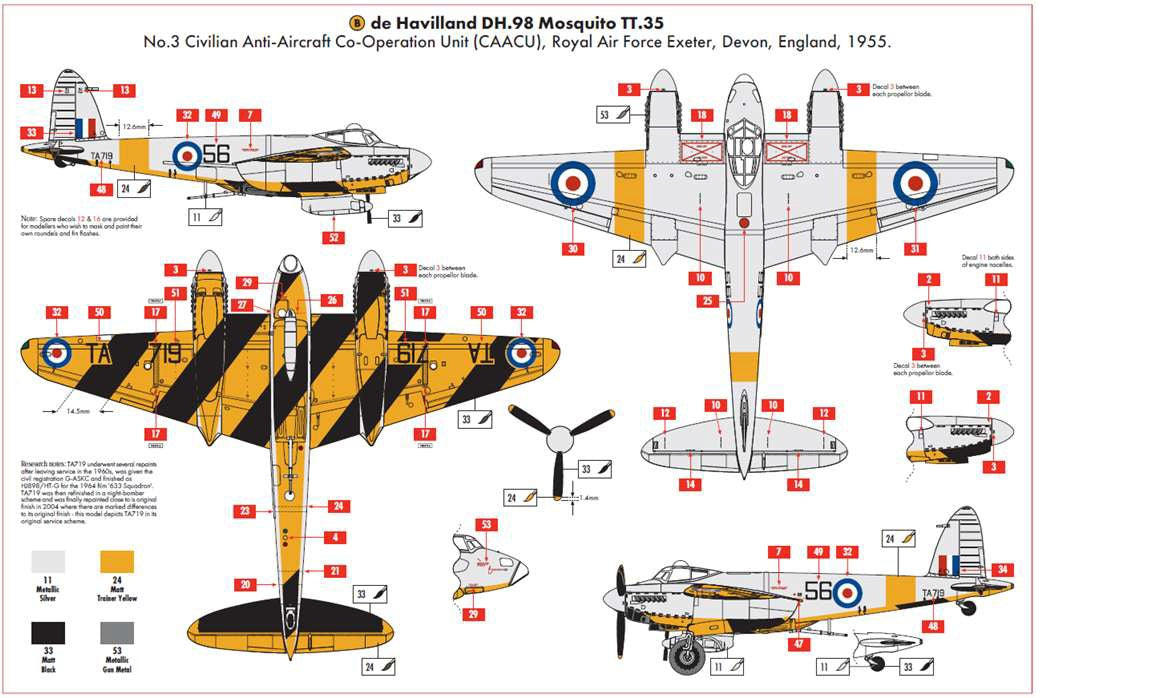 Airfix A04070 1:72 de Havilland Mosquito B.XVI/B.35/TT.35