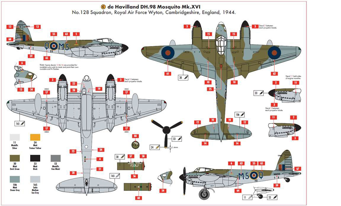 Airfix A04070 1:72 de Havilland Mosquito B.XVI/B.35/TT.35