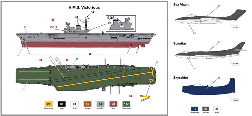 Airfix A04201V 1:600 H.M.S. Victorious Vintage Classic Series