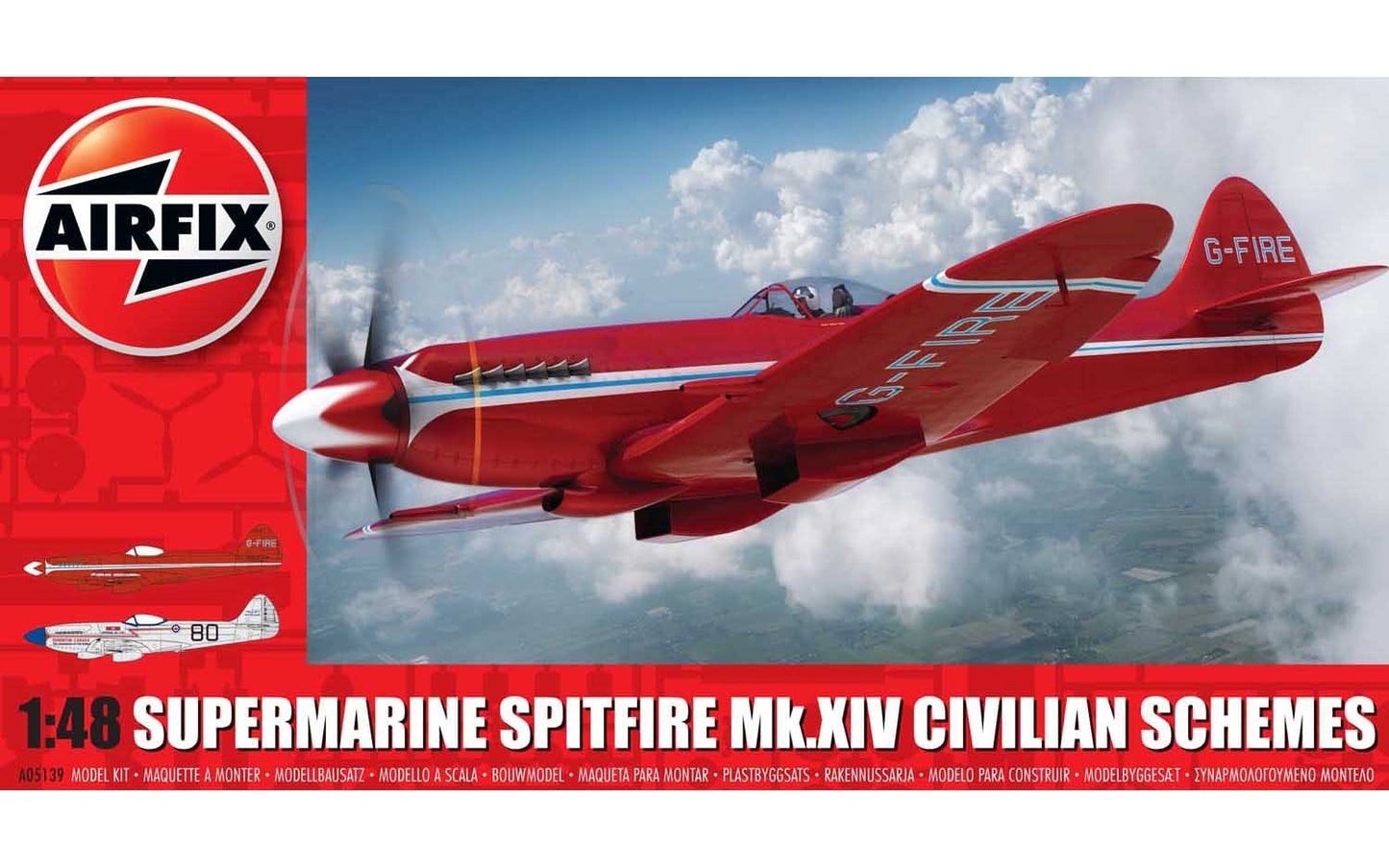 Airfix A05139 1:48 Supermarine Spitfire Mk.XIV Civilian Schemes