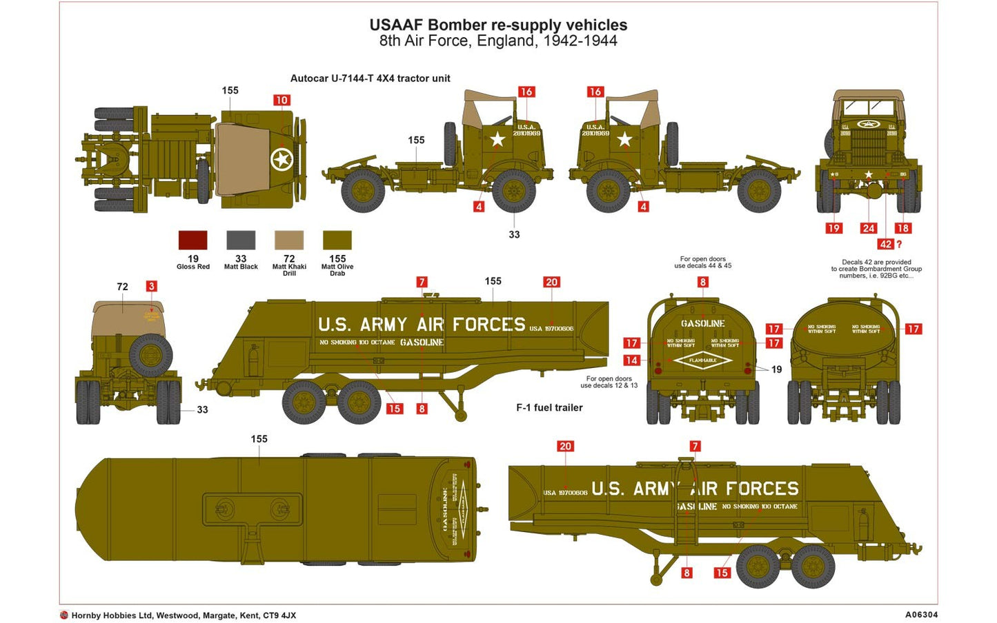 Airfix A06304 1:72 USAAF Bomber Re-Supply Set