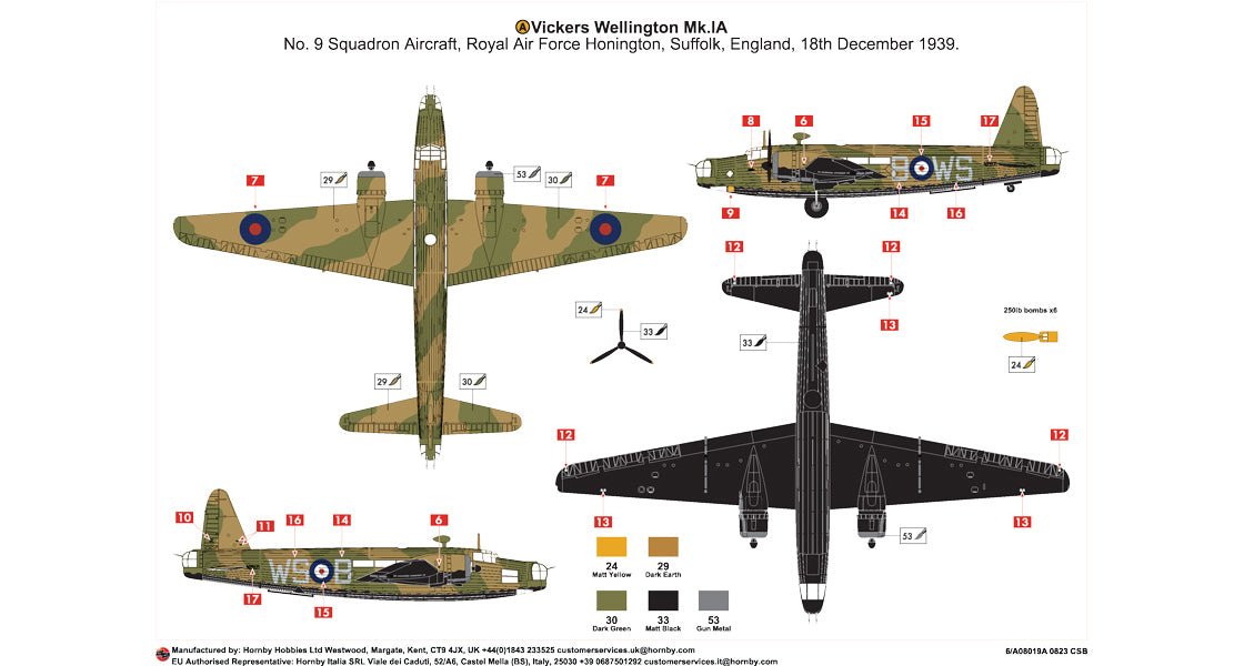 Airfix A08019A 1:72 Vickers Wellington Mk.IA/C