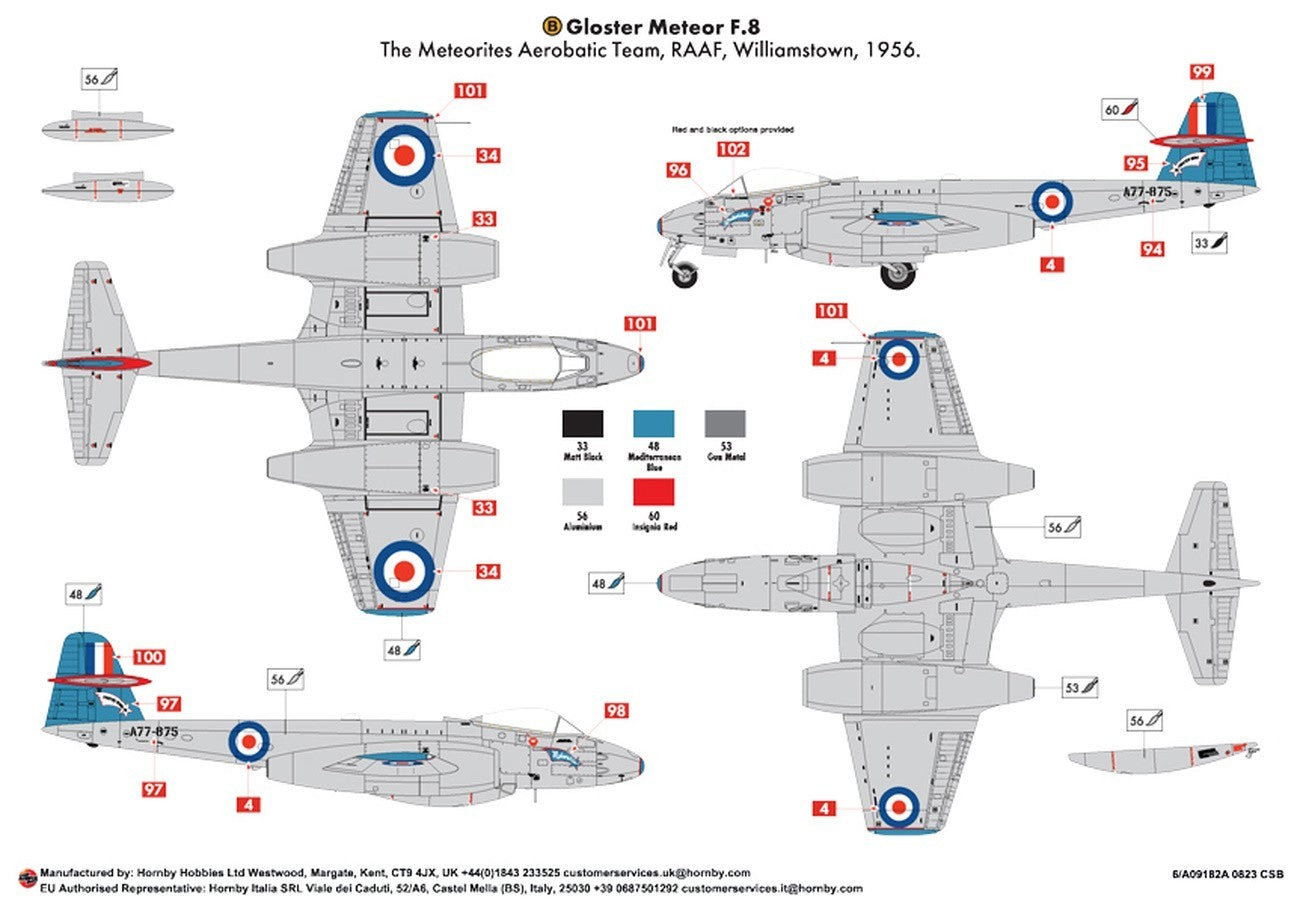 Airfix A09182A 1:48 Gloster Meteor F.8