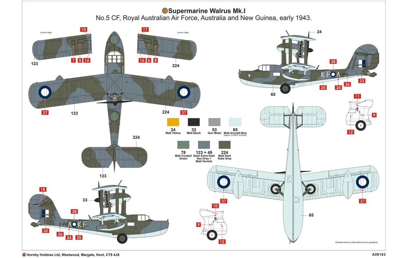 Airfix A09183 1:48 Supermarine Walrus Mk.I