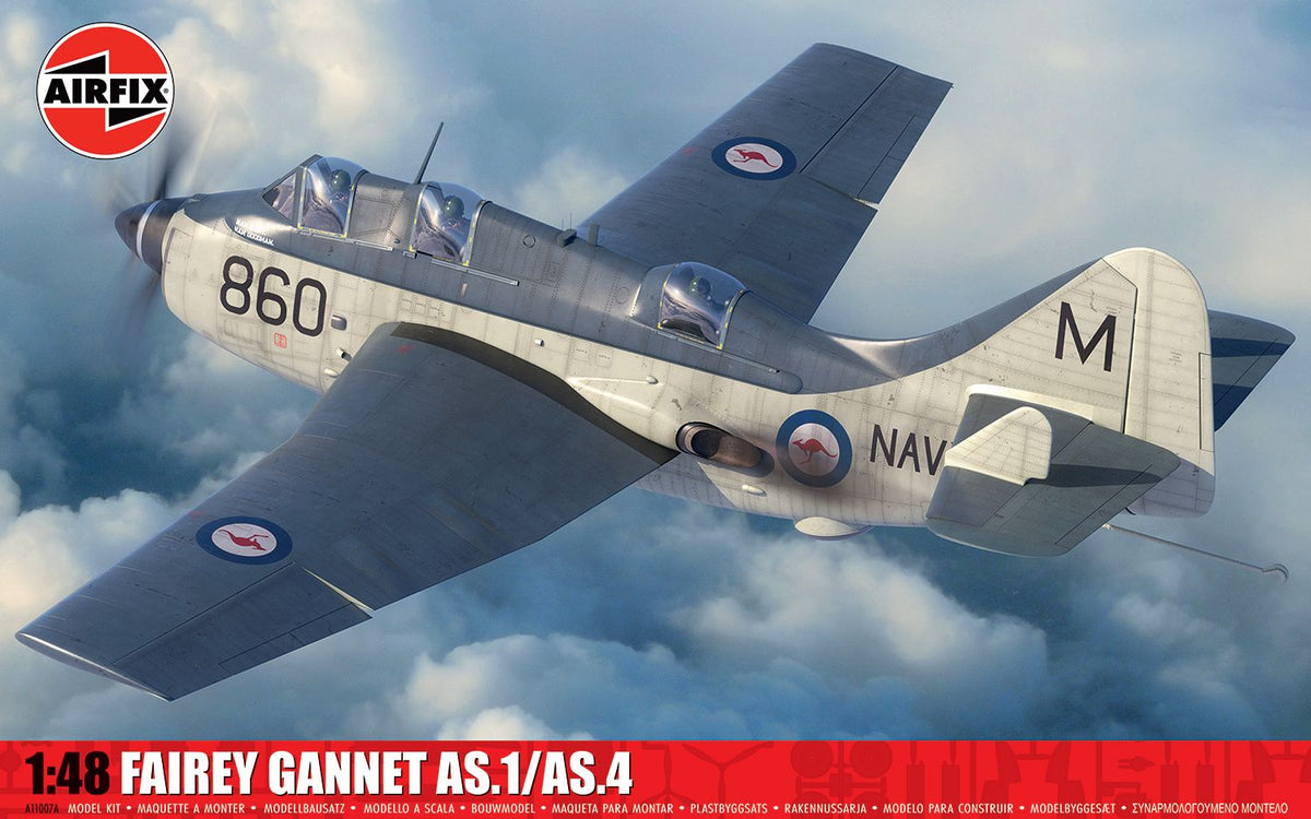 Airfix A11007A 1:48 Fairey Gannet AS.1/AS.4 Export Schemes