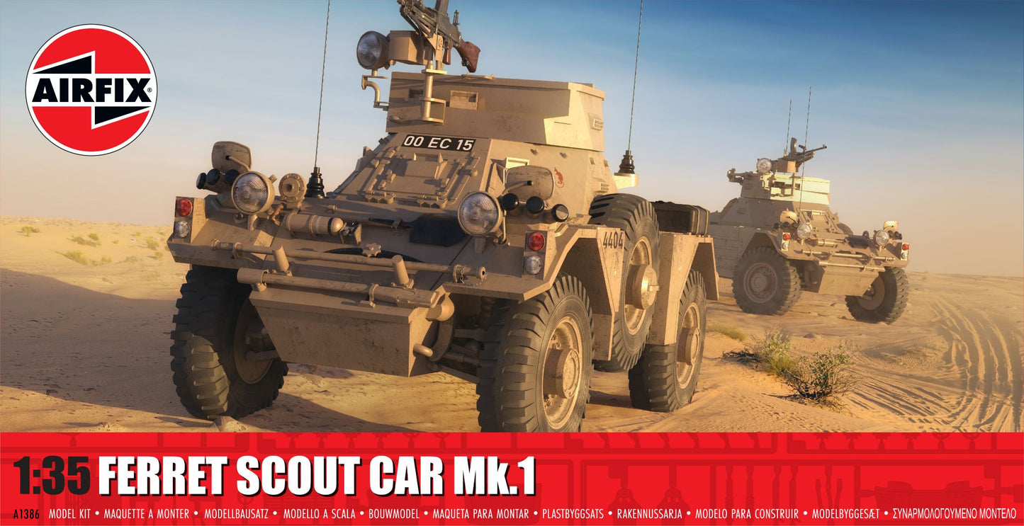 Airfix A1386 1:35 Ferret Scout Car Mk.1 (has New Parts)