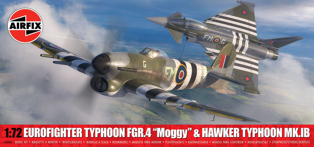 Airfix A40001 1:72 Eurofighter Typhoon FGR.4 'Moggy' & Hawker Typhoon Mk.IB - Twin Pack