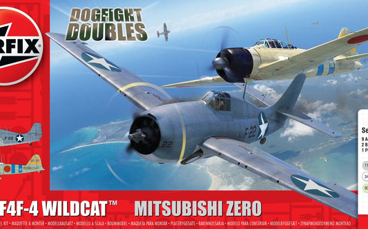 Airfix A50184 1:72 Grumman F4F-4 Wildcat & Mitsubishi Zero Dogfight Double Gift Set