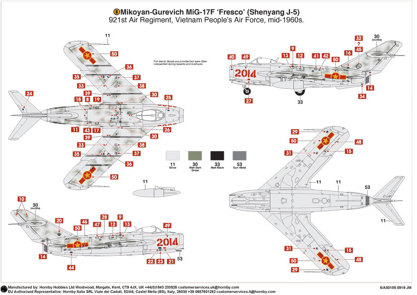 Airfix A50185 1:72 Mikoyan MiG-17F & Douglas A-4E Skyhawk Dogfight Gift Set