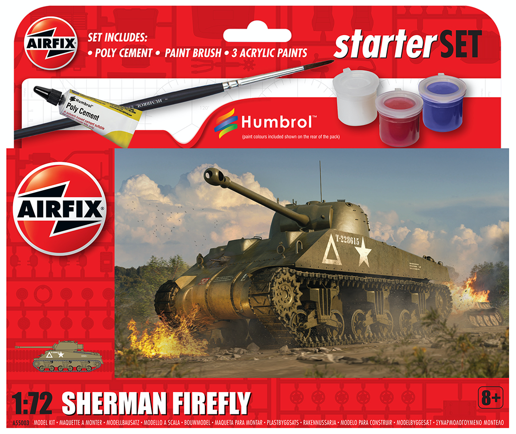 Airfix A55003 1:72 Sherman Firefly Starter Set