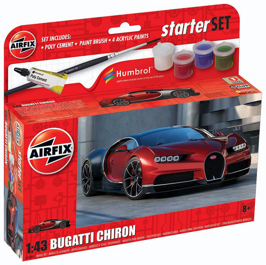 Airfix A55005 1:43 Bugatti Chiron Starter Set