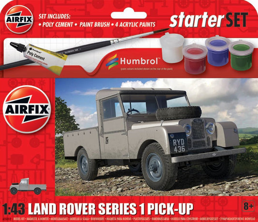 Airfix A55012 1:43 Land Rover Series 1 Pick Up Starter Set