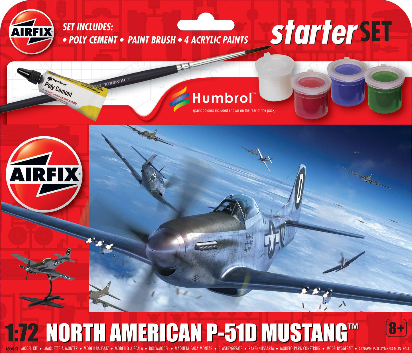 Airfix A55013 1:72 North-American P-51D Mustang - New Tooling in 2024