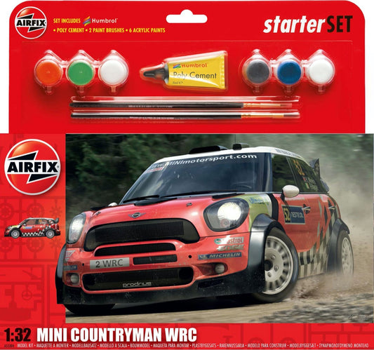 Airfix A55304A 1:32 Mini Countryman WRC Starter Set