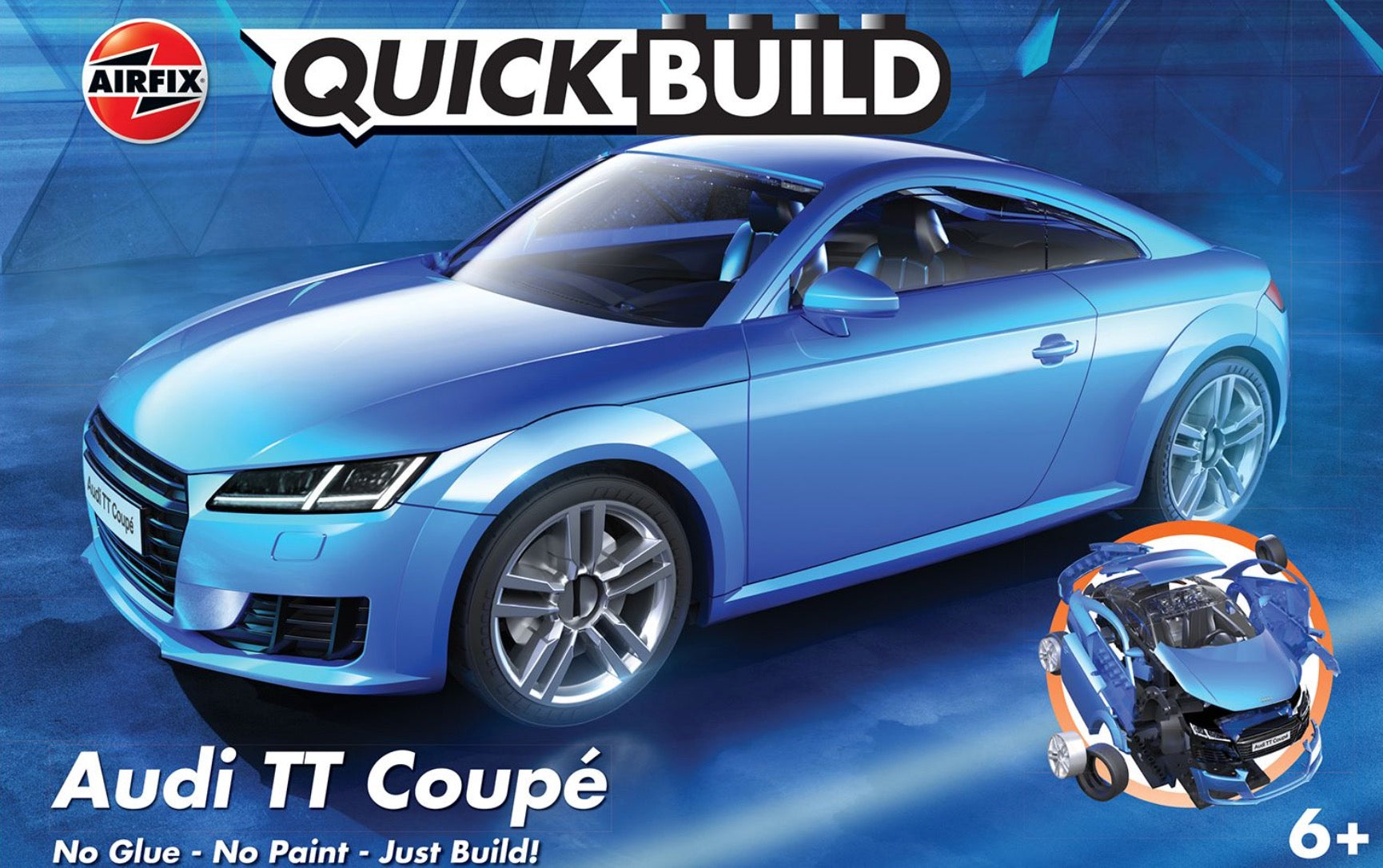 Axj Shop Airfix J6054 Audi TT Coupe QUICK BUILD Blue (No glue or paint required ...