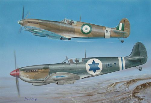 AZ Model AZ7393 1:72 Supermarine Spitfire Mk.IXc Duel - Israel, Egypt, (2in1)