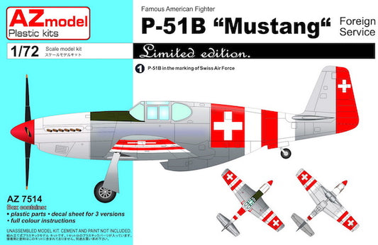 AZ Model AZ7514 1:72 North-American P-51B Mustang 'Foreign Service'