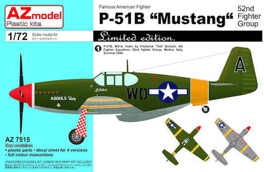 AZ Model AZ7515 1:72 North-American P-51B Mustang 52nd FG