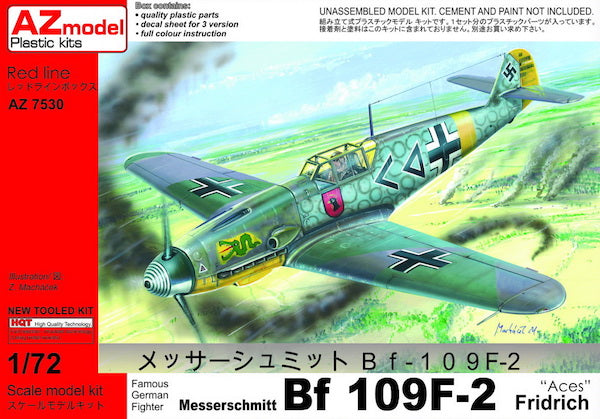 AZ Model AZ7530 1:72 Messerschmitt Bf-109F-2 'Aces' New Mould