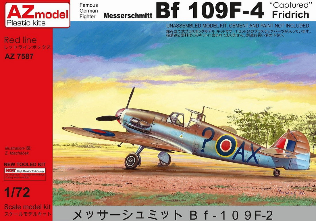 AZ Model AZ7587 1:72 Messerschmitt Bf-109F-4 'Captured'